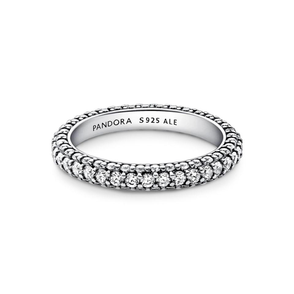 Каблучка Pandora "Рядочок паве" 192627C01 - Зображення 3