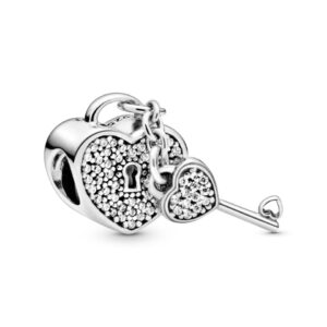 Намистина Pandora "Серце та ключ" 791429CZ