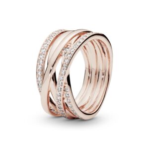 Каблучка Pandora "Сяючі лінії" 180919CZ