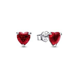 Сережки Pandora "Червоне серце" 292549C01